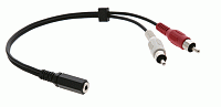 Kramer C-A35F/2RAM-1 кабель мини джек 3.5 мм мама -  2 RCA папа, длина 0.3 метра