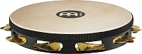 MEINL STAH1B-BK - деревянный тамбурин 10" (профессиональный), мембрана - натуральная, 1 ряд джинглов (латунь, треугольная форма), цвет черный