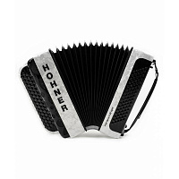 HOHNER Fun Nova II 80 Iight (A7001) white perloid celluloid  кнопочный аккордеон 3/4, гриф B