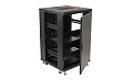 Wize W18UR  Рэковая стойка 19", высота 18U, габариты 1000х615х625 мм, вентиляция, колесики, максимальный вес нагрузки 798 кг, сталь, цвет черный
