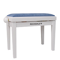 ROCKDALE RHAPSODY 131 SV WHITE ROYAL BLUE банкетка, цвет корпуса белый матовый, цвет сиденья темно-синий