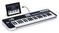 SAMSON GRAPHITE 49 USB MIDI-клавиатура, 49 чувствительных к скорости нажатия полувзвешенных клавиш, 9 фейдеров, 4 драм-пэда, 2 колеса (Pitch/Modulation), LCD дисплей, совместимость с iPad/PC/Mac, вес 4,6 кг