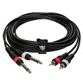 ROCKDALE DC005-5M компонентный кабель, 5 метров, разъемы 2 Mono Jack Male - 2 RCA Male (тюльпаны)