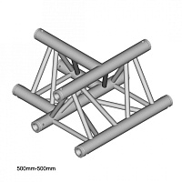 Dura Truss DT 33 T36-T  T-joint Узел стыковочный трехлучевой  (горизонтальный)- T, 90°, алюминиевый, сечение 290х290 мм, длина сторон 50 см. Труба 50х2. Вес 4.6кг