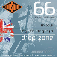 ROTOSOUND RS66LH BASS STRINGS STAINLESS STEEL струны для басгитары с пониженным строем, сталь, 65-130