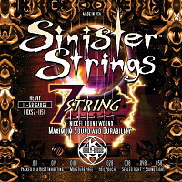 KERLY KQXS7-1158 Sinister 7 Strings Nickel Plated Steel Tempered струны для 7-струнной электрогитары