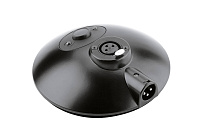 K&M 29377-000-55 настольная микрофонная база, XLR разъемы, кнопка включения, 2 LED индикатора, цинк, цвет черный