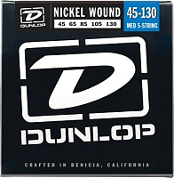 DUNLOP DBN45130 Nickel Plated Steel Bass 45-130 5 Strings струны для 5-струнной бас-гитары