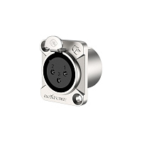 ROXTONE RX3FD-NT Разъем XLR панельный, "мама", 3-контактный, цвет серебро