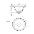 Eighteen Sound 18W1001/8  18" динамик НЧ, 8 Ом, 1000AES, чувствительность 99 дБ, 37-4700 Гц