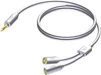 Procab CIP705/1.5 Кабель mJack 3,5 мм стерео (вилка) 2х mJack 3,5 мм стерео (розетка), 1.5 м