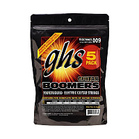 GHS GBXL5 PACK Набор из 5-ти комплектов струн для электрогитары, никелированная сталь, 9-11-16-24-32-42