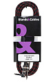 STANDS & CABLES GC-056-3  кабель распаянный инструментальный в тканевой оплетке Jack-Jack угловой, 3 м.