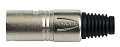 Proel XLR3MVPRO Разъем XLR - папа, 3-пиновый, резиновый держатель под кабель с нейлоновой вставкой, никелированные контакты. Корпус алюминий, цвет никель