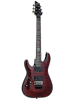 Schecter DAMIEN ELITE-6 FR CRED L/H Гитара электрическая, 6 струн, корпус махагони, гриф клен