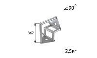 IMLIGHT T40/31-25 Стыковочный угол 90°, d40х2 / d16х2 мм 