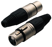 Rockcable RCL10001 P кабельный балансный разъем XLR female, 3 контакта, металл/ крышка пластик