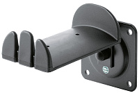 K&M 16310-000-55 держатель для 2х наушников, 4 отверстия для крепления к стене, чёрный, прорезиненный