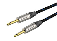 ROXTONE TGJJ300-15/3 Кабель инструментальный, цвет черно-синий, диаметр 6.5 мм, 2x6.3 мм mono Jack, длина 3 метра