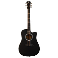ROCKDALE Aurora D5 C BK Satin акустическая гитара, дредноут с вырезом, цвет черный, сатиновое покрытие