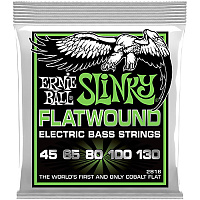 ERNIE BALL 2816 Flatwound Slinky Regular 45-130 - Струны для 5 струнной бас-гитары Эрни Болл