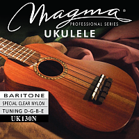 Magma Strings UK130N Струны для укулеле баритон, гавайский строй 1-E / 2-B / 3-G / 4-D, серия Nylon Crystal