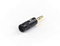 AuraSonics J35BG кабельный разъем Jack 3.5 мм TRS (стерео) штекер, позолоченные контакты, черный