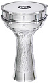 MEINL HE-314  дарбука, алюминий, с джинглами 8" x 14 1/2", ручная ковка рисунка, настроечный ключ в комплекте