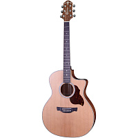CRAFTER GAE-7/NC  электроакустическая гитара гранд аудиториум, топ массив кедра, цвет натуральный, чехол