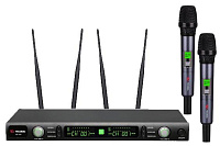 VOLTA US-102 (572-611 МГц) Микрофонная 100-канальная радиосистема UHF диапазона с двумя ручными динамическими микрофонами