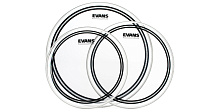 EVANS ETP-EC2SCLR-F набор пластиков 10",12",14" Edge Control Clear, двойные, прозрачные