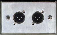 PROAUDIO WP01XLR  Настенная коммутационная панель: 2 XLR male 3 pin