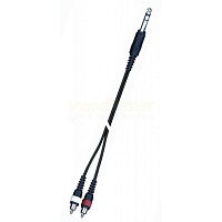 QUIK LOK SX12-3K компонентный кабель, 3 метра, разъёмы Stereo Jack Male  2 RCA Male
