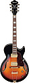 IBANEZ AG75G-BS полуакустическая электрогитара, корпус липа, цвет санберст