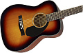 FENDER CC-60S CONCERT SUNBURST WN акустическая гитара, топ массив ели, накладка орех, цвет санберст