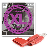 D'ADDARIO EXL120-10PWIND Струны для электрогитары EXL120 - 10 комплектов, вертушка для струн