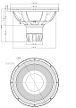 EIGHTEEN SOUND 18NTLW5000/8  18" динамик с расширенным НЧ диапазоном, 8 Ом, 1800 Вт AES, 95 дБ, 30...1800 Гц