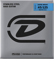 DUNLOP DBSBS45125M Super Bright Stainless Steel Medium Scale Струны для 5-струнной бас-гитары