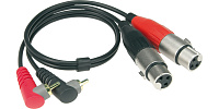 KLOTZ AT-CF0100 аналоговый аудиокабель с позолоченными разъёмами 2XLR female x 2RCA male, чёрный, 1 м