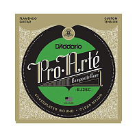 D'ADDARIO EJ25C струны для гитары Flamenco, серия Pro-Arte, Composite, Silver/Clear Nylon