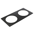 Kondator 935-PF02B Прямоугольная рамка для установки 2 встраиваемых розеток. Размеры (ШxГxВ) 215,5х105х2 мм. Цвет черный