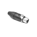 Amphenol AX3F Разъем XLR кабельный мама, 3 контакта, точеные контакты, цвет никель