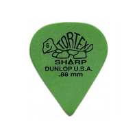 DUNLOP 412R.88 Медиатор Tortex Sharp, толщина 0.88 мм, цвет зеленый