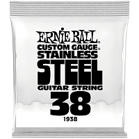 ERNIE BALL 1938 одиночная струна для электрогитары. Нержавеющая сталь, калибр .038