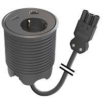 Kondator 935-PD12-GST Встраиваемая розетка Powerdot для монтажа в стол