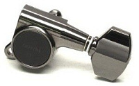 Gotoh SG381-07-СK-(L6) колки 6 в линию, черный хром; schaller style