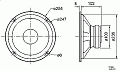 Visaton W 250/8 25 см (10") низкочастотная динамическая головка с усиленным диффузором, 90 Вт