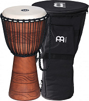MEINL ADJ2-M+Bag джембе средний (10"x20") африканский в компл. с чехлом, материал - Mahogany Wood, мембрана натуральная, веревки - HTP-нейлон, цвет коричневый