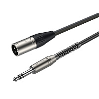 ROXTONE SMXJ260/1 Кабель микрофонный, XLR папа х 6.3 мм джек стерео, длина1 метр