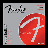 FENDER STRINGS NEW SUPER BULLET 3250R NPS BULLET END 10-46, струны для электрогитары, стальные с никелевым покрытием